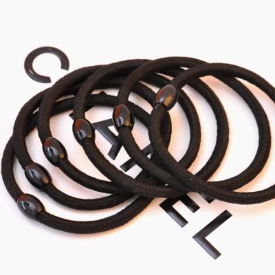 China Fashion& Handmade Fashion Ponytail Holders Black Elastic Hair Rope Hair Styling Tools Women Girl Elastic Band Tie Gum Hair Accessories for sale