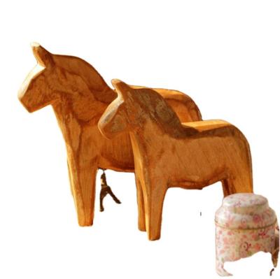 China European style handmade original color wooden horse for sale