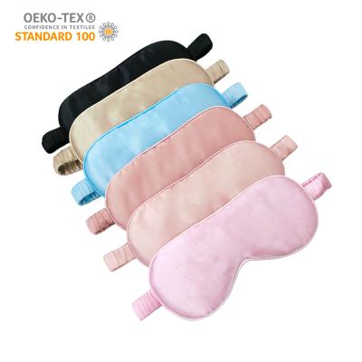 China Satin Eye Mask With Color Blindfold Cheap Portable Pure Sleep Mask Hot Sale Satin Elastic Band Soft Satin Eye Mask for sale