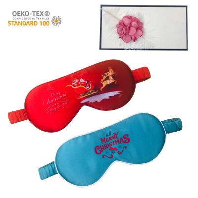 China Accept Factory Wholesale Customizable Logo Travel Eye Mask Mulberry Silk Sleep Shade Luxury 100% Eye Mask for sale