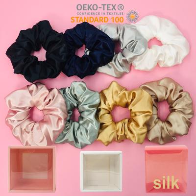 China Soft Ponytail Scrunchies Hair Bands For Women Elastic Satin Scrunchies Hair Band Hair Bands for sale