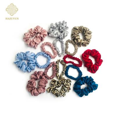 China Wholesale Soft Luxury Silk Large Scrunchies Satin Hair Scrunchies Design Hair Tie 100% Pure Mulberry Silk Hair Scrunchie for sale