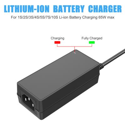 China Desktop Type Reverse Protection 5S Current Li-ion Battery Pack Standard Charger Lithium Ion Battery 21V 2A Charger for sale