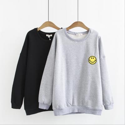 China Autumn New Arrival breathable spring fashion women smile hoodie plus size women clothes street wear for sale