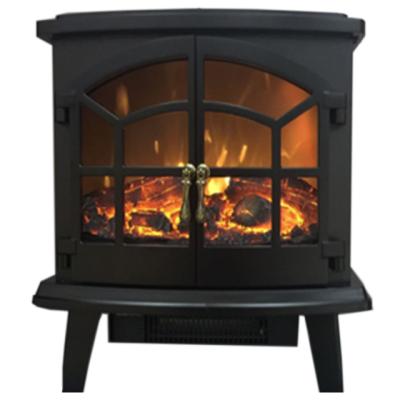 China Small Freestanding Portable Hotel Bedroom Electric Fireplace Led Heater Fire Place for sale