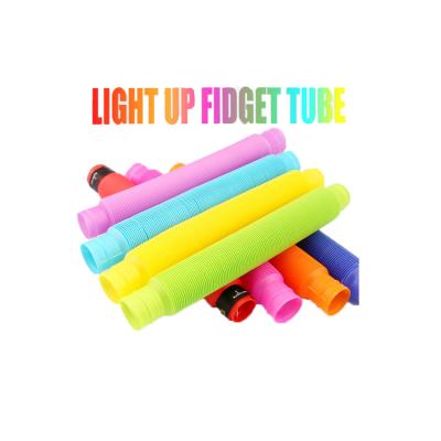 China Party Decoration/Toy For Kids Wiggle Toys LED Light Noise Tubes Gifts Wiggle Tubes Toys Anti-stress Tubes for sale