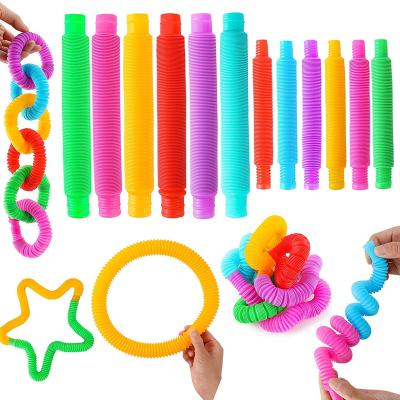 China Wholesale Relieve stress toys other kids educational toys pop up tubes stir sensory toys poping fidgety person for sale