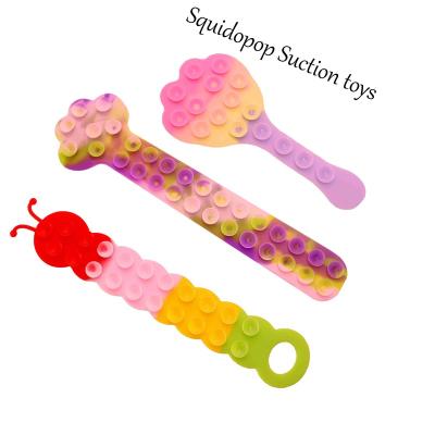 China Toymaker Sensory squidopops squido cilicon suction toys anti-stress toy play for sale