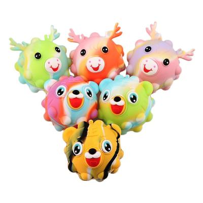 China Fashionable factory direct sale novelty toys push up Emoji jumping fidgety person noise balls relaxing toys for kids sensory toys for sale