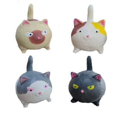 China Mini Toy Fun Fidget Angry Cat Toys New Creative Pinch Cat Decompression Artifact Toys Squishy Squeeze Relieve Stress Toys For Children for sale