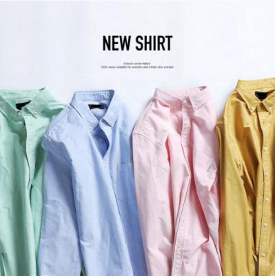 China New Fashion Long Sleeve Causal Shirt Breathable Cotton Men Shirt 100% Slim Fit Brushed Oxford Shirts for sale