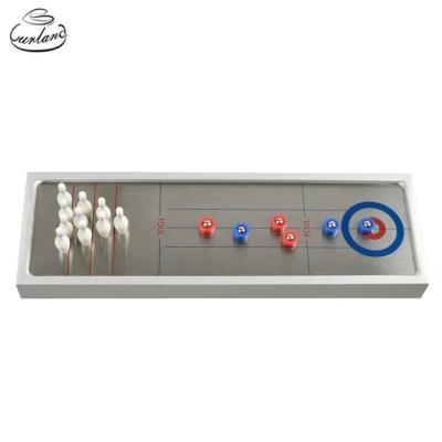 China Main Table 3 in 1 Mini Curling Desktop Curling Bowling and Shuffleboard 37.5*12*3cm for sale