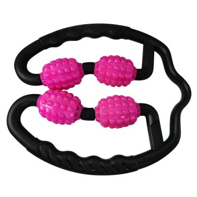 China New Body Sports Muscle Massager Roller 4 Wheels Body Shaping Ring For Neck Leg And Relaxation Fitness Roller Arm for sale