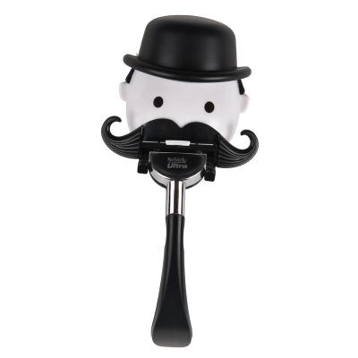 China Viable Creative Non-Punch Shaving Holder Suction Cup Wall Mounted Bearded Shaving Holder for sale