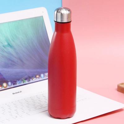 China Business 304 Stainless Steel Double Spray Cola Bottle Thermos Mug Stainless Steel Wall Trave Bottle Gift Mug for sale