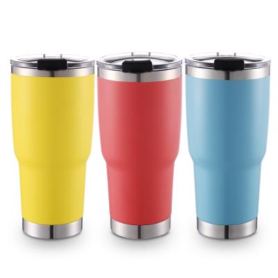 China Hot Selling USA Wholesale 600ml/20oz Double Wall Stainless Steel Metal Coffee Wine Thermal Mug PORTABLE with LID for sale