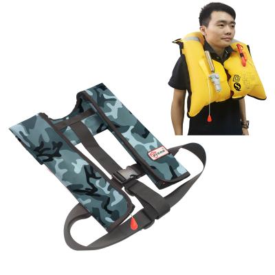 China Oxford Watersports Cloth Eyson 150N Life Jackets Adults Automatic Manual Inflatable Life Jackets for sale