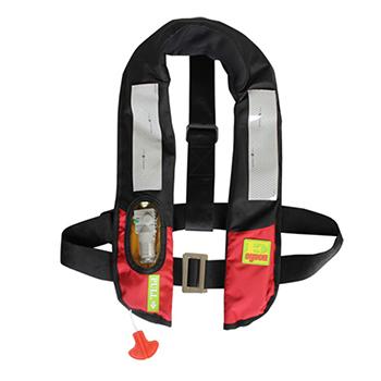 China Oxford Cloth Boat Accessories PFD Life Vest Inflatable Reflective Fishing Life Vest For Adults for sale