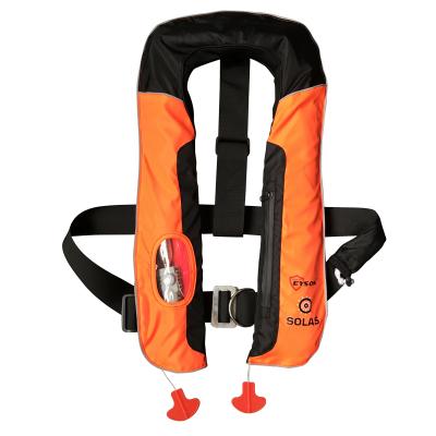 China 420D Oxford With Polyester/Neoprene Eyson Automatic Inflatable CO2 Cartridge SOLAS Approved PFD Reflective Vest Life Jacket Wholesale for sale