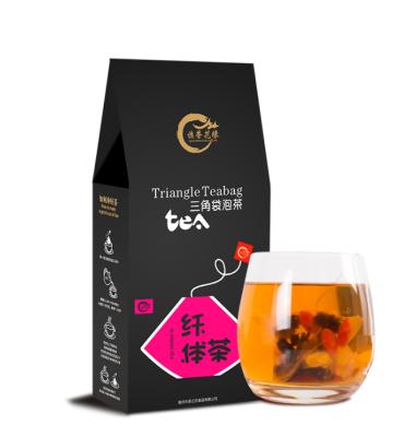 China Loose Tea Private Label Fat Burning Rose Lotus Blossom OEM Slimming Tea Weight Loss Detox Drink for sale