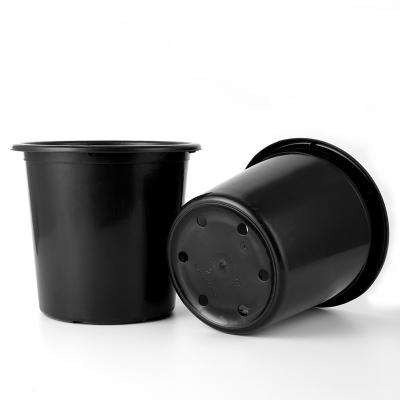 China Plastic Wholesale Black Gallon Minimalist Nursery Flower Pot Planter Pot for sale