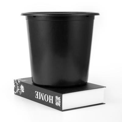 China Minimalist Thickened Low Pots Planting Nursery Rose Black Gallon Basin Flower Round Flower Pots for sale