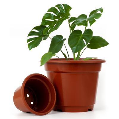 China Wholesale Minimalist Plant Thickened Small Basic Red Nursery Garden Plant Pot AB Round Back Side Plastic Flower Pot Large for sale