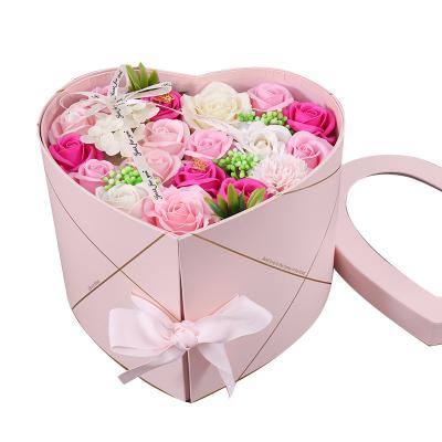 China Recycled Materials Gift Box Soap Flower Gift Box Heart Shaped Surprise Packaging Box From China Supplier for sale