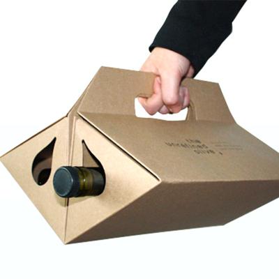 China 2020 Wholesale Recycled Materials 2020 Foldable Hard Cardboard Simple And Stylish Gift Glass Wine Packing Box For Bottle Packing for sale