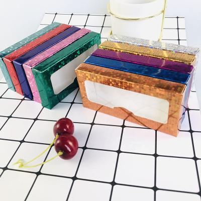 China Recycled Materials Square Custom High Quality Eyelash Paper Packaging Boxes Private Label Print Instant Glitter Mounted Gold Marble Box for sale