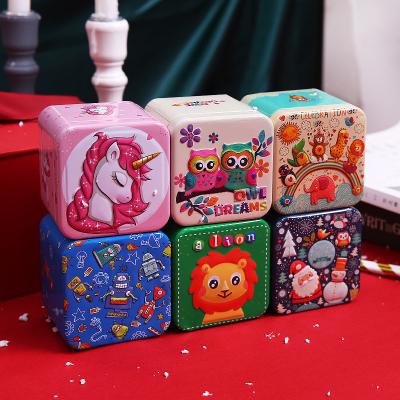 China Recyclable Bespoke Metal Tinplate Square Cookie Tin Box, Cookie Tin Can for sale