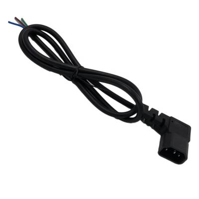 China Household Appliance Power Cord C14 H05VV-F Right Angle Cable IEC for sale