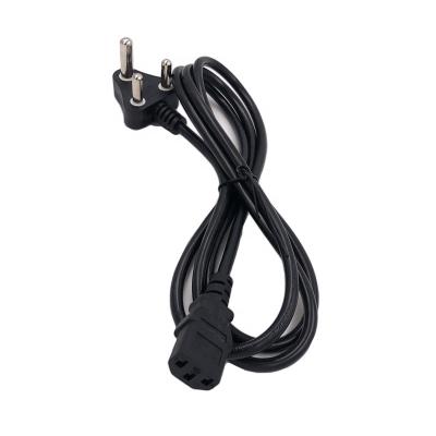 China Indian Consumer Electronics 16A Computer Laptop Power Cord IEC C13 for sale