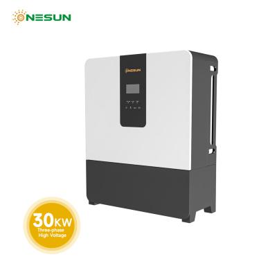 China ONESUN Factory Price 30Kw 3 Phase Hybrid On Grid Solar Inverter For High Voltage Battery 800*350*875mm for sale