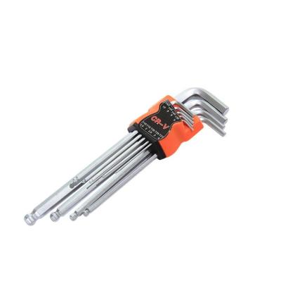 China Stainless Steel L-Key 9pcsTorx Key Set Hex Wrench Allen Ball End Wrench Set for sale