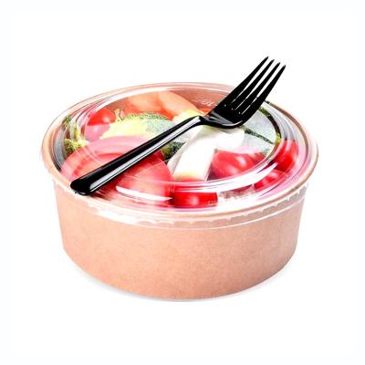 China 16oz 26oz 32oz 35oz 38oz 42oz 46oz Recyclable Disposable Pe Pla Coating Lid Wrapping Paper Salad Soup Cup Bowl for sale