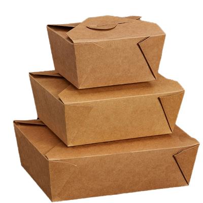 China Biodegradable Customized Food Grade Paper Material Food Boxes Takeout Packaging For Lunch Dinner for sale