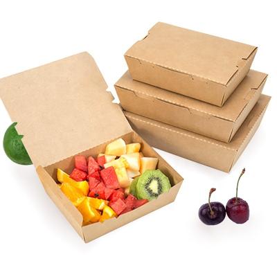 China Eco-Friendly Disposable Biodegradable Bamboo Paper Materials Good Quality Food Packaging Recycled Takeout Containers for sale