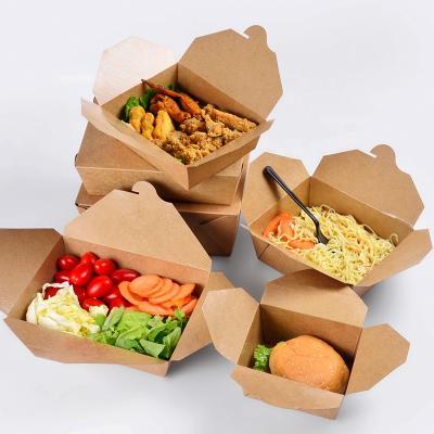 China Recyclable Custom Printed Disposable Take Away Hot Paper Meal Box Chicken Wings Packing Box Fast Food Paper Box for sale