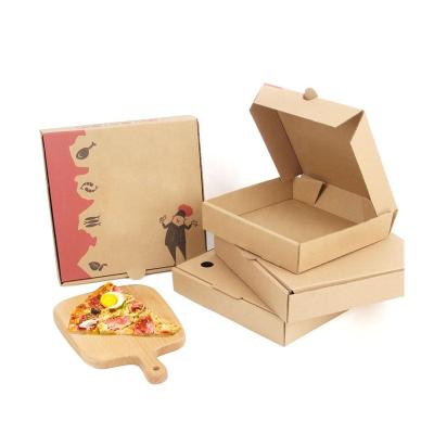 China Custom high quality recycled materials logo paper pizza box custom printed corrugated pizza box with colorful printing china factory for sale