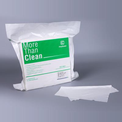 Κίνα 195gsm το αποστειρωμένο δωμάτιο Microfiber σκουπίζει την ίνα ίντσας 9x9 - η ελεύθερη ηλεκτρονική οθόνη σκουπίζει προς πώληση