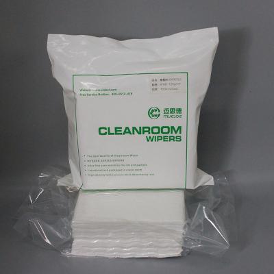 Chine 12inch 175g a tricoté le laser d'essuie-glace de Cleanroom d'essuie-glace de Microfiber a coupé la coupe Ultrosonic de la chaleur a coupé scellé à vendre