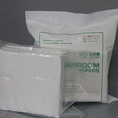 China 4*4 400pcs 110g Microfiber, das staubfreien Stoff-Polyester Cleanroom-Wischer 100% säubert zu verkaufen