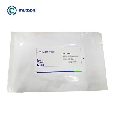 China Micro Denier Pre Wetted Wiper 9x9 Knit Microfiber IPA Presaturated Wipes for sale