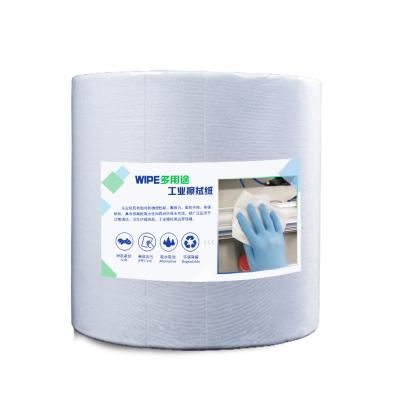 China 500pcs wischt industrielles dickflüssiges trockenes zellulose-Öl-Absorptionsmittel des Abwischen-25x37cm Polypapierrolle ab zu verkaufen