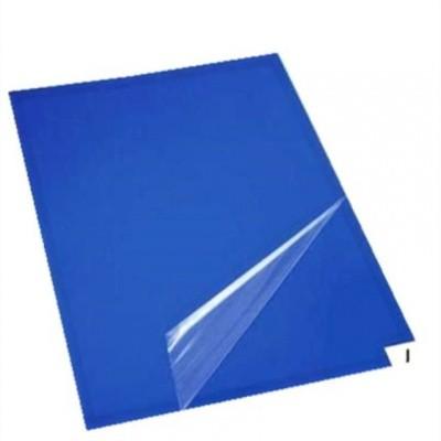 Κίνα 24'' x 36'' White blue sticky tile mat adhesive felt pe film sticky mat for critical environment entry point προς πώληση