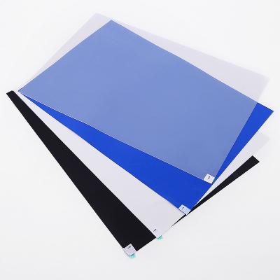 Κίνα Customized Cleanroom Disposable Adhesive Laminated peel off transparent white blue sticky mat προς πώληση