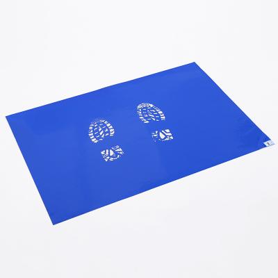 Κίνα Entrance Door Dust Clean Pad 18*36inch Blue White 30 layer 3.5C Cleanroom Hot Antibacterial Sticky Mat προς πώληση