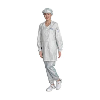 China esd de Polyesteresd van de Kledingsvervaardiging Wasbare esd van Stoffenkledingstukken Overtrekcleanroom Antistatische Antistatische Kleren Te koop