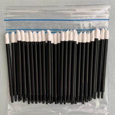 China Cleaning Swab Foam Solvent Detailing Swabs Polyurethane Material Head Black PP Stick PU Foam Swab Sponge Tipped Swab for sale